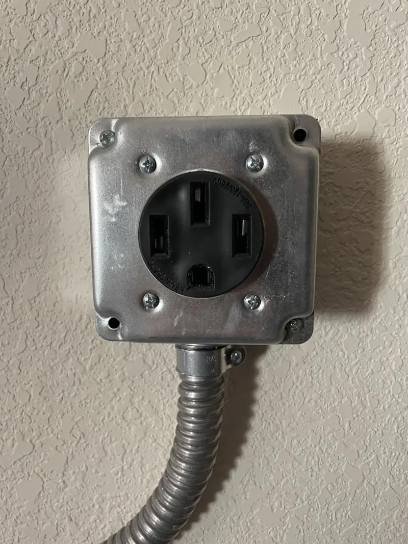 NEMA 14-50 outlet installed for Electrical Panel Upgrade in Artesia